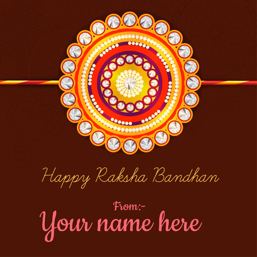 Write Name on Happy Raksha Bandhan Whatsapp Status Pics