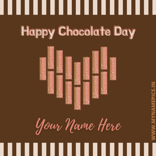 Chocolate Day Romantic Valentine Status Image With Name