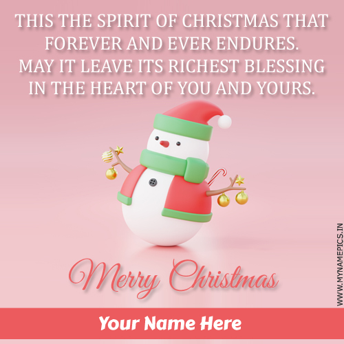 Social Media Greeting For Christmas Wishes With Name