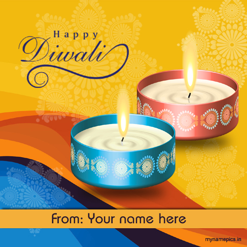 Write your name on Happy Diwali Wish profile pic