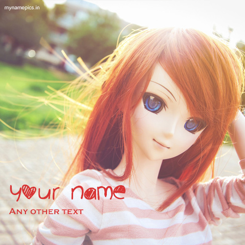 Write name on cute doll profile pics online