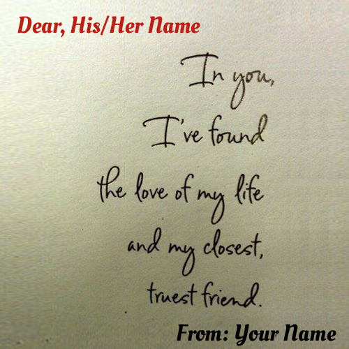 Create Cute Love Note Profile Pics With Couple Name