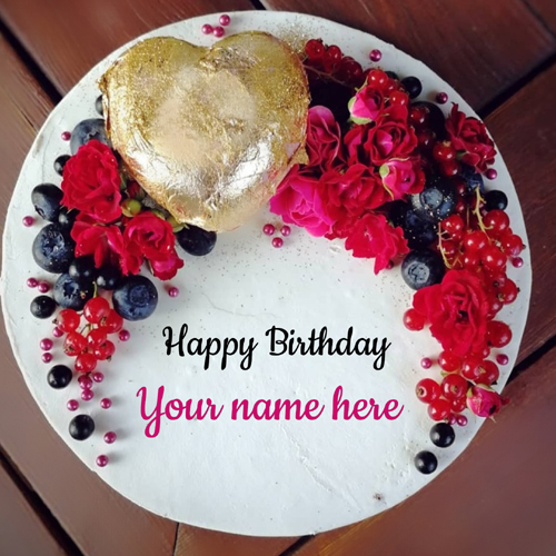 Wish You a Very Happy Birthday Elegant Cake With Name