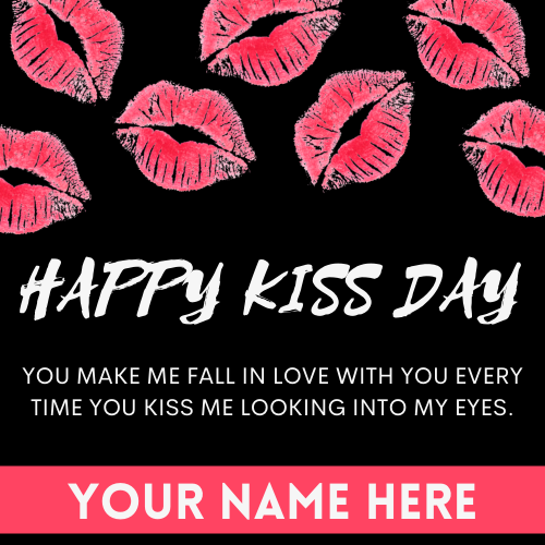 Kiss Day Love Quote Whatsapp Status Image With Name