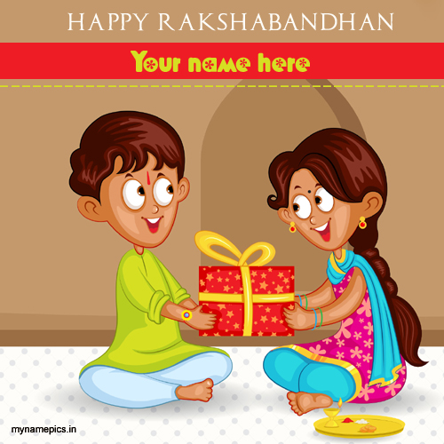 Write name on beautiful rakhi rakshabandhan profile pic