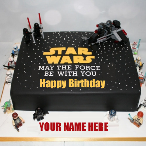 Happy Birthday Star Wars Birthday Cake With Your Name