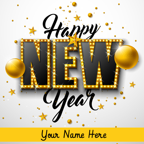 Happy New Year 2022 Elegant Status Image With Your Name