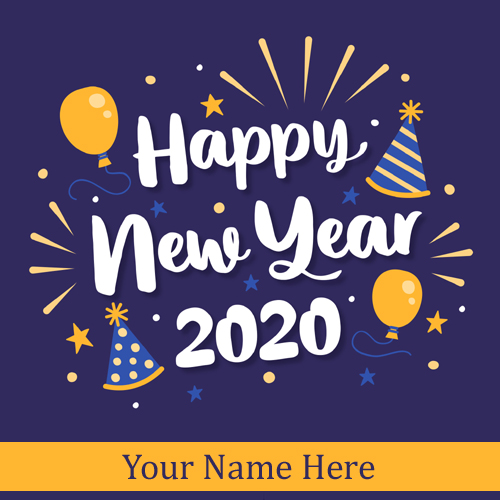 Welcome 2020 New Year Wishes Greeting With Name