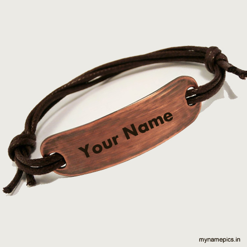 Write your name on copper personalized bracelet 