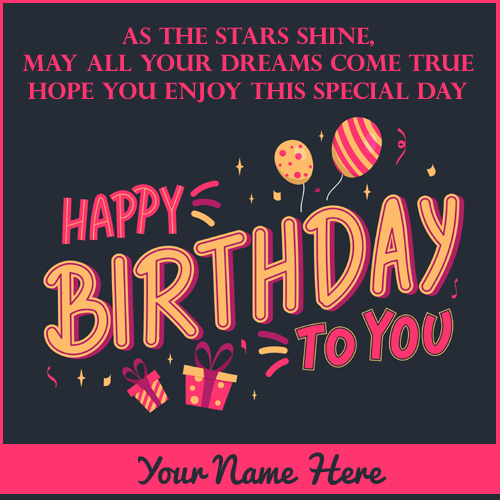 Beautiful Sticker Image For Birthday Wishes With Name