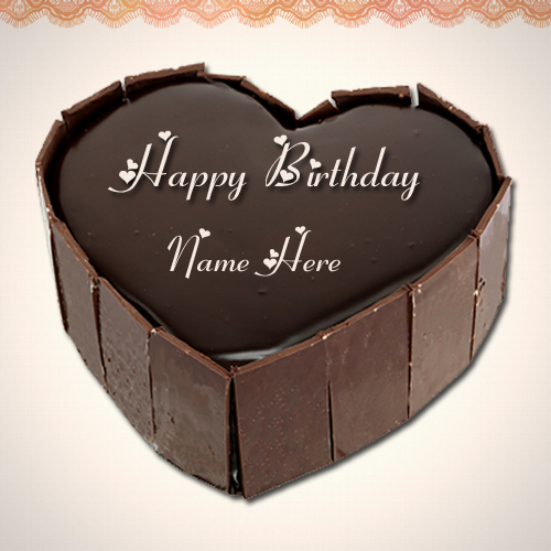 Print Your Name on Delicious Chocolate Cake For Friends