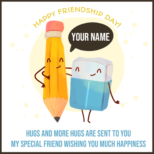 Print Name on Happy Friendship Day DP Pics With Name