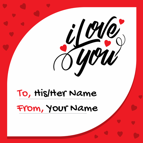 Romantic I Love You Propose Handwritten Note With Name