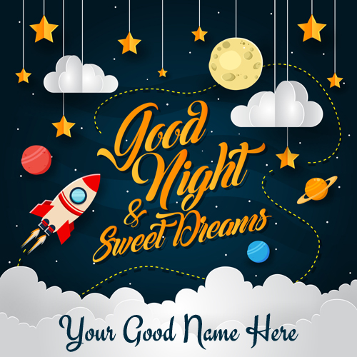 Good Night Sweet Dreams Whatsapp Status Image With Name