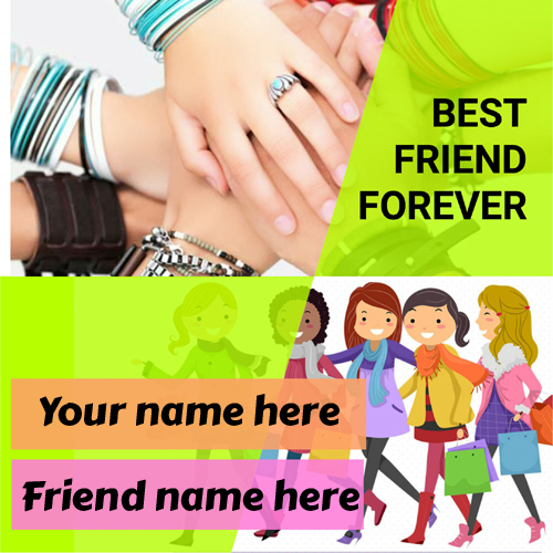 Write name best friend forever hand shake pics