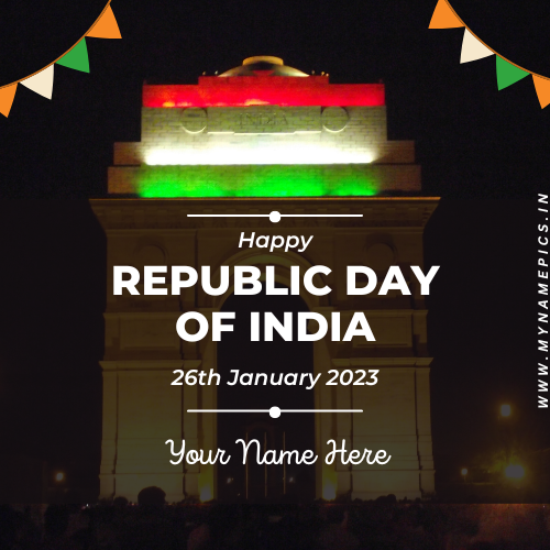 Republic Day 2023 Wishes Status Image With Name Edit