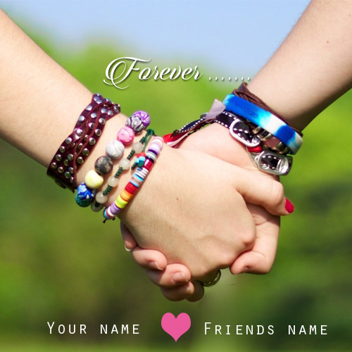 Write your name on true friendship profile picture