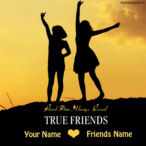 Write Your Name on True Friendship Greetings Online Fre