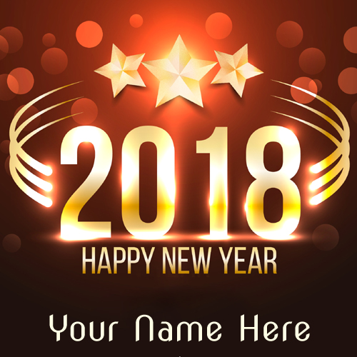 Welcome New Year 2018 Wishes Greeting With Your Name
