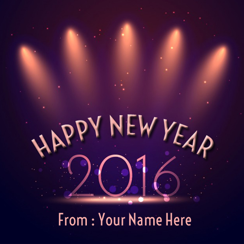 Happy New Year 2016 Party Picture With Your Name