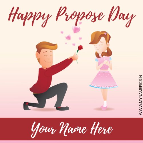 Love Couple Propose Day Romantic Status Image With Name