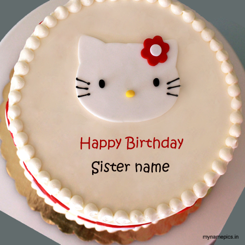 Write name on birthday cake for sister profile pix