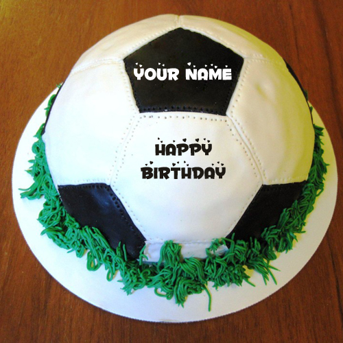 Happy Birthday Football Professional Cake With Your Nam