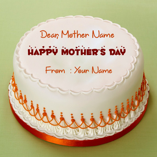 Happy Mothers Day Wish Cake With Your Name