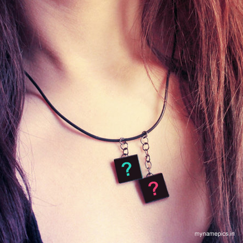 write alphabet on necklace profile pics