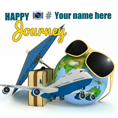 Happy Journey Wishes greeting card with name