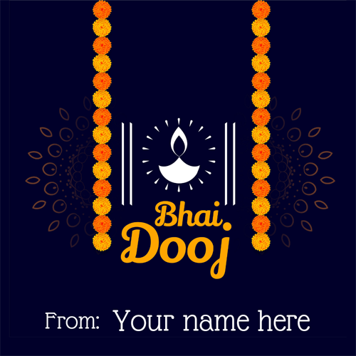 Bhai Dooj Festival Wishes Status Image With Your Name