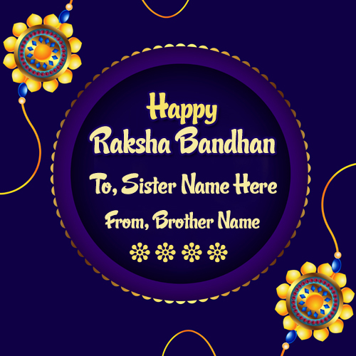 Raksha Bandhan Status Pics With Sister and Brother Name