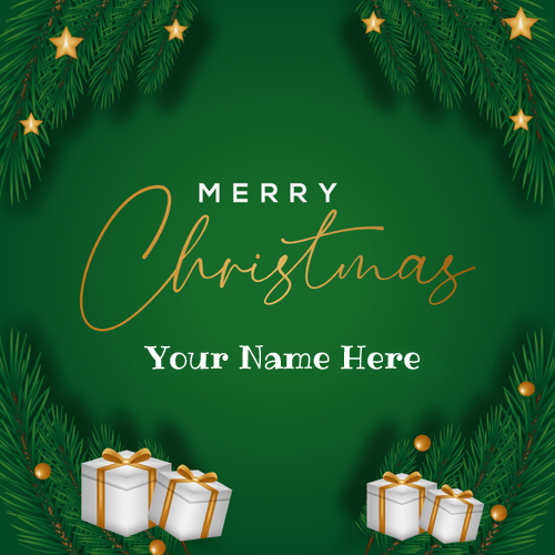 Write Name on Christmas Wishes With Tree Background