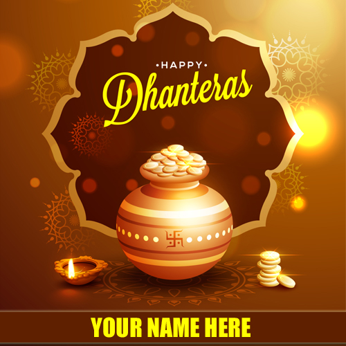 Happy Dhanteras Elegant Whatsapp Status With Name
