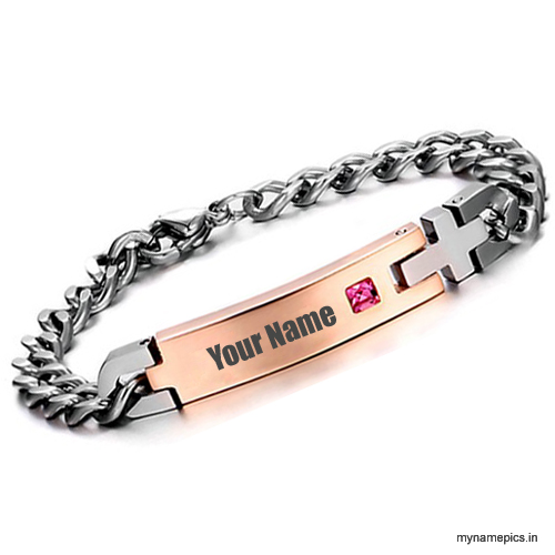 Write your name on copper silver personalized bracelet 