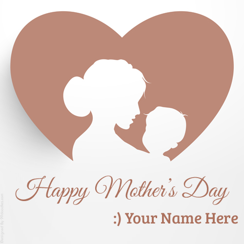 Happy Mothers Day Love Greeting With Your Name