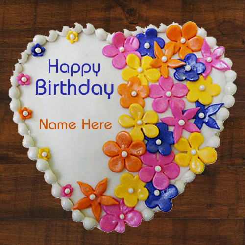 Happy Birthday Designer Cake With Your Nick Name