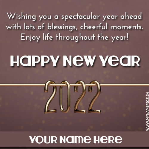 Happy New Year 2022 Festival Post Design With Your Name