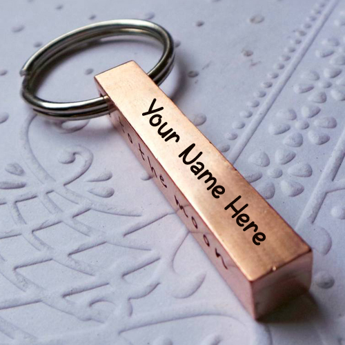 Personalised Copper Bar Keyring With Your Name