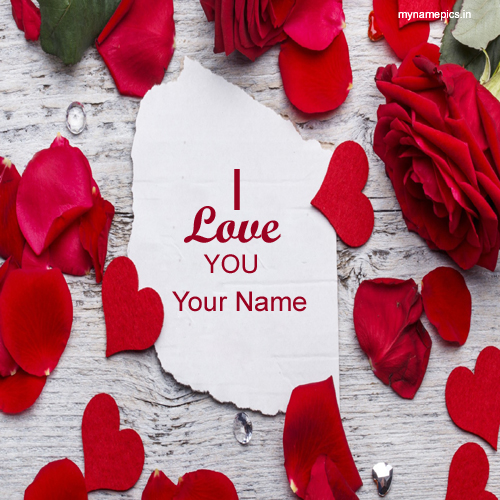 Write lover name on i love you rose profile pix