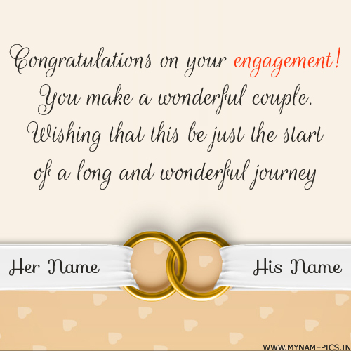 Congratulations on Engagement Wishes Greeting With Name