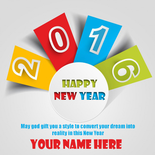 Write name on happy new year 2016 profile pics