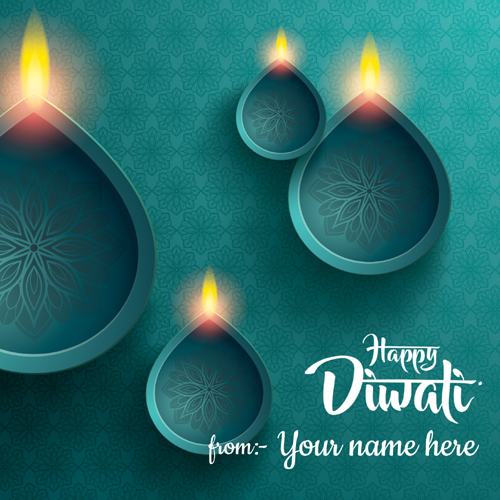 Write Name on Shubh Deepavali Festival Wishes Greeting