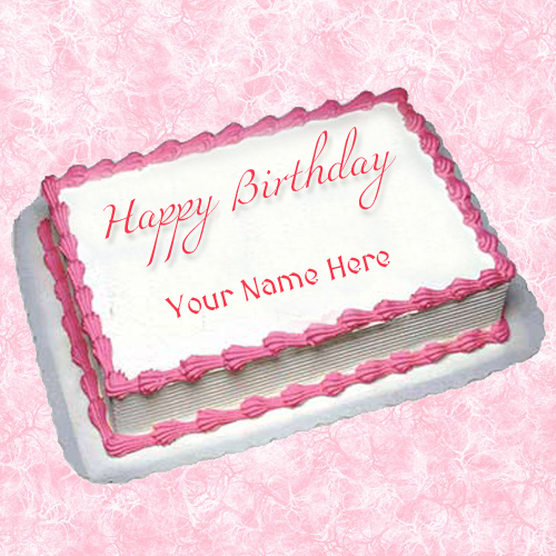 Write Your Custom Name on Cake For Girlfrined