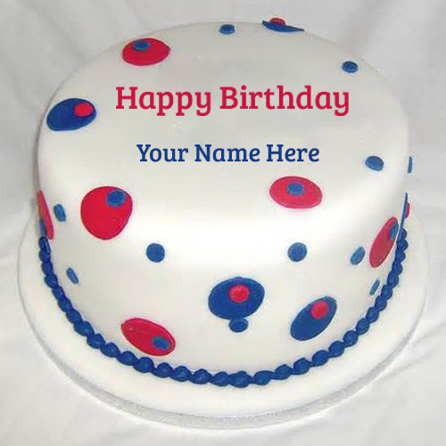 Beautiful White Chocolate Birthday Cake With Your Name