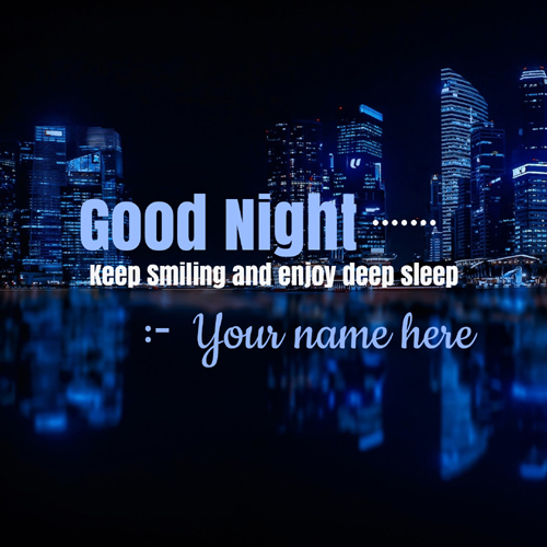 Good Night Wishes Motivational Greeting Card With Name