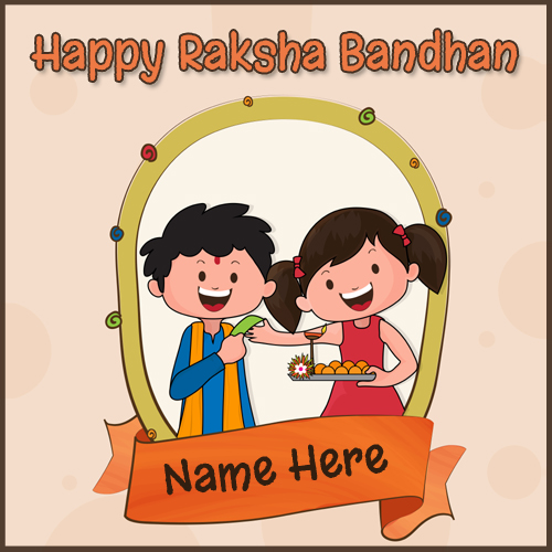 Happy Raksha Bandhan Brother Sister Love Name Greeting