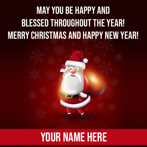 Santa Claus Blessing Quote Greeting With Your Name