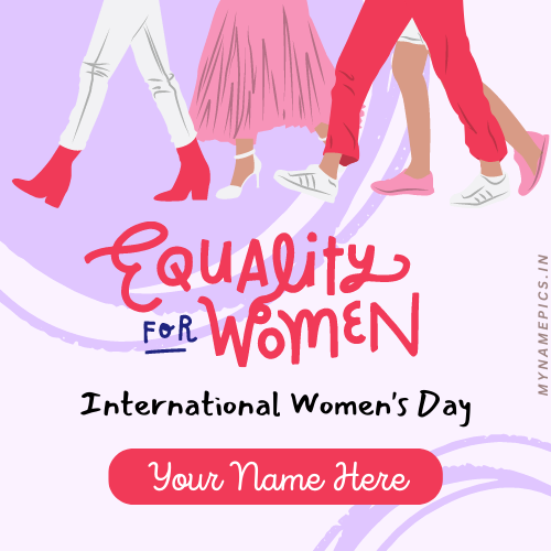 Write Name on Womens Day DP With Motivational Quotes