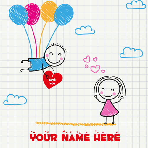 Romantic Love Couple Greeting For Whatsapp With Name